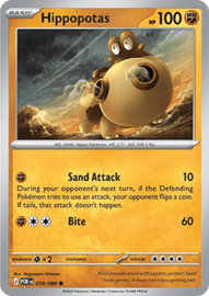 Pokémon TCG - Hippopotas - Reverse Holo - Perfect Order - 039/088