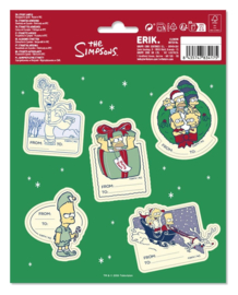 (Pre-order) The Simpsons Premium Self-Adhesive Christmas Labels (10)