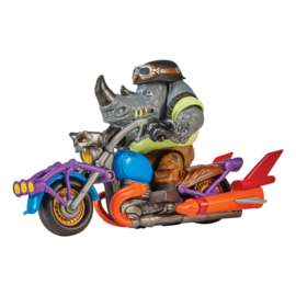 (Pre-order) Teenage Mutant Ninja Turtles Action Figure with Vehicle Rocksteady & Chopper 12 cm 