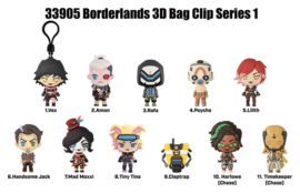 (Pre-order) Borderlands 3D PVC Bag Clips Series 1 Blind Bag Display (24)