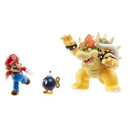 PRE-ORDER World of Nintendo Action Figure 3-Pack Mario vs. Bowser Lava Battle 6-15 cm