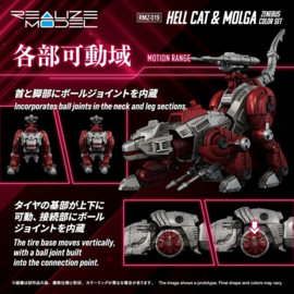(Pre-order) Zoids Plastic Model Kit 1/100 RMZ-019 Hell Cat & Molga Zenebus Color Set 14 cm    
