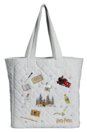 (Pre-order) Harry Potter Tote Bag Embroidered Icons Velvet