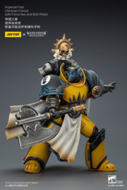 (Pre-order) Warhammer Imperial Fists Action Figure Librarian Consulwith Force Axe and Bolt Pistol 12 cm