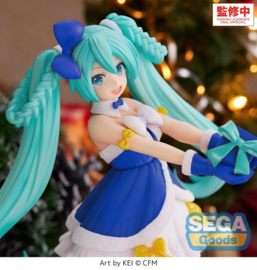 (Pre-order) Character Vocal Series 01: Hatsune Miku High Premium PVC Figure Hatsune Miku Sapphire Christmas Ver. 21 cm