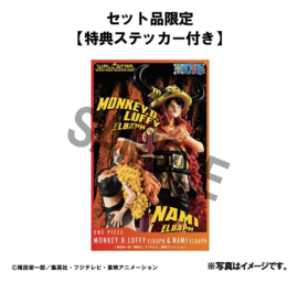 (Pre-order) One Piece WALLSTAR PVC Figures 2-Pack Monkey D. Luffy & Nami Ver. Elbaph 11 cm (with gift)