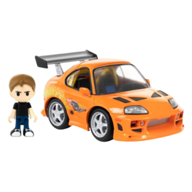 (Pre-order) Fast & Furious Q-Village Vehicle with mini-figure Toyota Supra JZA80 9 cm