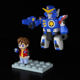 (Pre-order) The Brave Fighter of Legend Da-Garn Brickroid Action Figures 2-Pack Da-Garn & Seiji Takasugi Set