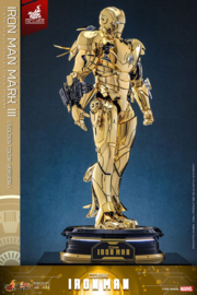 Iron Man Movie Masterpiece Diecast Action Figure 1/6 Iron Man Mark III (Gold Color Version) Hot Toys Exclusive 33 cm