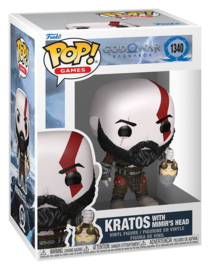 (Pre-order) God of War RagnarÃ¶k POP! Games Vinyl Figure Kratos w/Mimir's Head 9 cm 