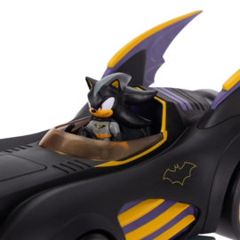 (Pre-order) DC x Sonic - The Hedgehog Action Figure with Vehicle Shadow Batman & Batmobile 6 cm 