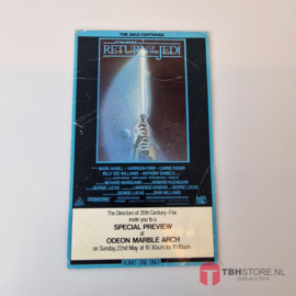 Vintage Star Wars - Return of the Jedi UK Crew screening invitation (London)