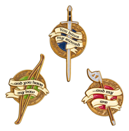 (Pre-order) The Lord of the Rings Trilogy Pin Set Weapons of the Fellowship