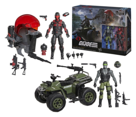 (Pre-order) G.I. Joe Classified Series Action Figure & Vehicle Set Snake Eyes & Varmint ATV vs. Stealth Viper & Cobra Stealth Flight Pod (Trubble Bubble) 15 cm