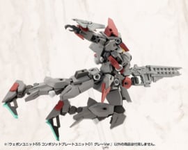 PRE-ORDER Kotobukiya M.S.G. Model Kit Accessory Set Weapon Unit 55 Composite Plate Unit 01 Gray Ver.