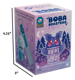 (Pre-order) Boba Beasteas Keychain 8 cm Blind Box Display (8)
