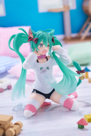 (Pre-order) Hatsune Miku PVC Statue Desktop Cute Figure Hatsune Miku Cat Ear T-Shirt Ver. 13 cm        