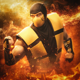 (Pre-order) Mortal Kombat Art Scale Statue 1/10 Scorpion (Variant) heo exclusive 21 cm