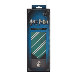 (Pre-order) Harry Potter Tie & Metal Pin Deluxe Box Slytherin