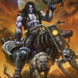 (Pre-order) DC Comics Fine Art Print Loboâ¢: The Main Man by Alex Horley 46 x 61 cm - unframed