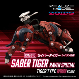 (Pre-order) Zoids Plastic Model Kit 1/100 RMZ-015 Saber Tiger Raven Special 19 cm         