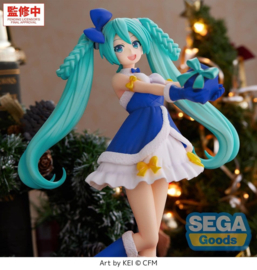 (Pre-order) Character Vocal Series 01: Hatsune Miku High Premium PVC Figure Hatsune Miku Sapphire Christmas Ver. 21 cm