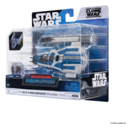 (Pre-order) Star Wars Medium Vehicle & Figure set BTL-B Y-wing & Ahsoka & R7-A7