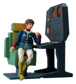 (Pre-order) Mobile Suit Gundam G.M.G. Collection EX Diorama White Base Bridge Radio Operator Desk Set 10 cm (with gift)