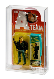 CUSTOM-ORDER Vintage GALOOB A-Team Carded Figure Acrylic Display Case