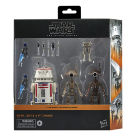 PRE-ORDER Star Wars: The Mandalorian Black Series Action Figure 4-Pack R5-D4, BD-72 & Pit Droids