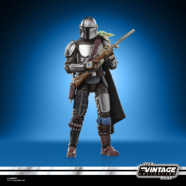 (Pre-order) Star Wars: The Mandalorian & Grogu Vintage Collection Action Figure The Mandalorian & Grogu 10 cm