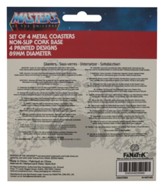(Pre-order) Masters of the Universe Coaster 4-Pack Printed Metal