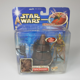 Star Wars Attack of the Clones Flying Geonosian with Sonic Blaster and Attack Pod!