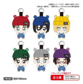 (Pre-order) Attack on Titan tekutomo Plush Keychains Blind Box Display (6)