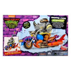 (Pre-order) Teenage Mutant Ninja Turtles Action Figure with Vehicle Rocksteady & Chopper 12 cm 