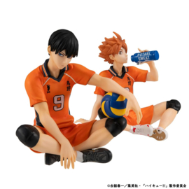 (Pre-order) Haikyu!! G.E.M. Series PVC Statue Atsumu Shoyo Hinata Second Uniform Ver. Palm Size 9 cm
