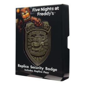 (Pre-order) Five Nights at FreddyÂ´s Replica Security Badge Antique Brass Edition