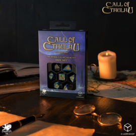 (Pre-order) Call of Cthulhu 7th Edition Dice Set of 7 Blue-green & Gold