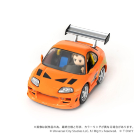 (Pre-order) Fast & Furious Q-Village Vehicle with mini-figure Toyota Supra JZA80 9 cm