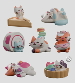 (Pre-order) Bake Me a Cat Mini Figures S1 7 cm Blind Box Display (6)