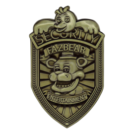 (Pre-order) Five Nights at FreddyÂ´s Replica Security Badge Antique Brass Edition