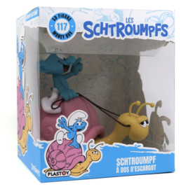 (Pre-order) The Smurfs: Money Box Smurf on a Snail's Back 19 cm