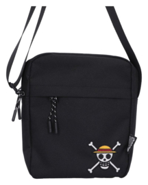(Pre-order) One Piece Crossbody Bag Luffy Jolly Roger (Black) 23 cm