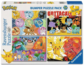 PokÃ©mon Puzzle 4-Pack PokÃ©mon Buddies (4x100 Pieces)