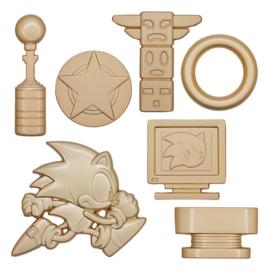 (Pre-order) Sonic the Hedgehog Replica Commemorative Icons Set Limited Edition 10 x 28 x 4 cm