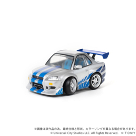 (Pre-order) Fast & Furious Q-Village Vehicle with mini-figure Nissan Skyline GT-R (R34) 9 cm