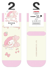 (Pre-order) Sanrio Socks My Melody Big Ribbon Short 36-40