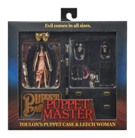 PRE-ORDER Puppet Master Action Figure 2 Pack Toulon's Puppet Case & Leech Woman 11 cm