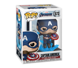 Avengers: Endgame POP! Movies Vinyl Figure Captain America w/Broken Shield & MjÃ¶lnir 9 cm
