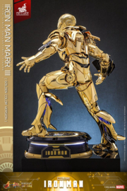 Iron Man Movie Masterpiece Diecast Action Figure 1/6 Iron Man Mark III (Gold Color Version) Hot Toys Exclusive 33 cm